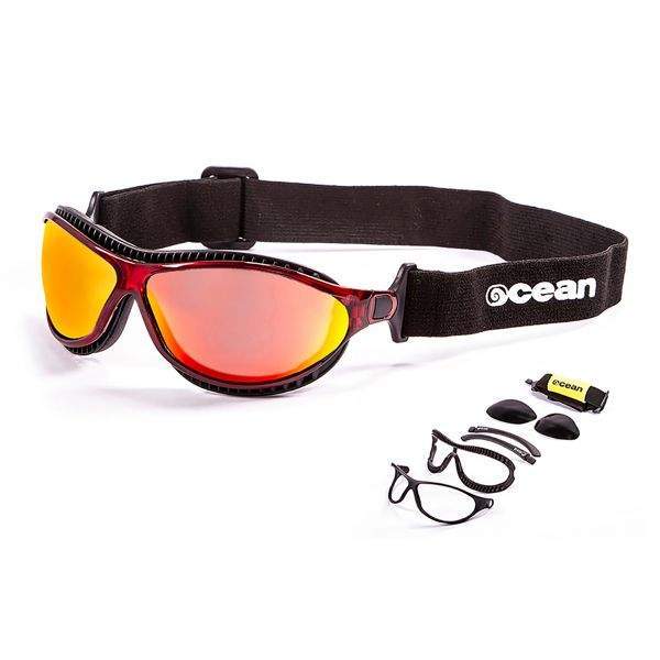 LUNETTES de soleil nautique FUEGO rouge avec lentilles rouge polarisées