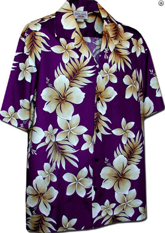 CHEMISE HAWAIENNE PACIFIC LEGEND PURPLE SUN