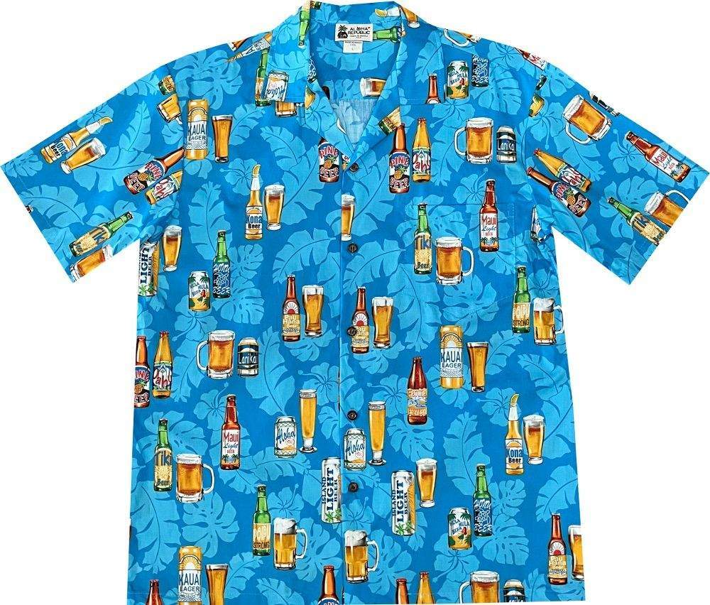 CHEMISE HAWAIIENNE ALOHA REPUBLIC PACIFIC BEER