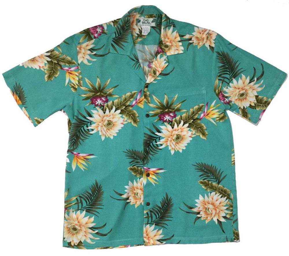 CHEMISE HAWAIIENNE TWO PALMS CERES GREEN (rayonne) – Image 2