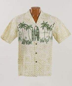 CHEMISE HAWAIIENNE WINNIE FASHION SURF MAT BEIGE