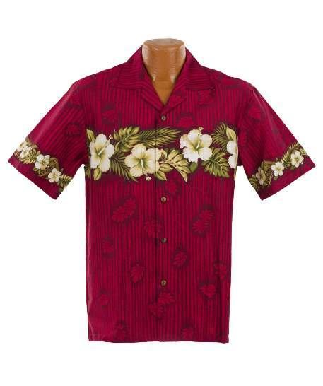 CHEMISE HAWAIIENNE WINNIE FASHION HIBISCUS BURG