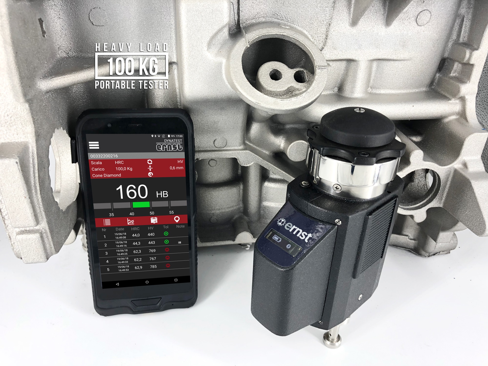 Duromètre portable SANS fils – e-DYNATEST