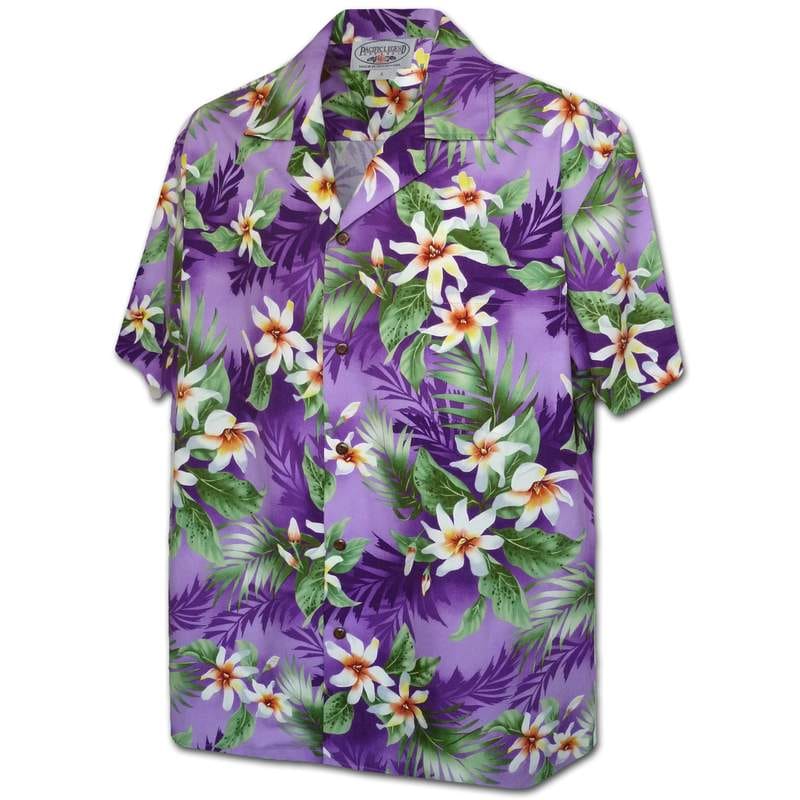 CHEMISE HAWAIENNE PACIFIC LEGEND TIARE VIOLET